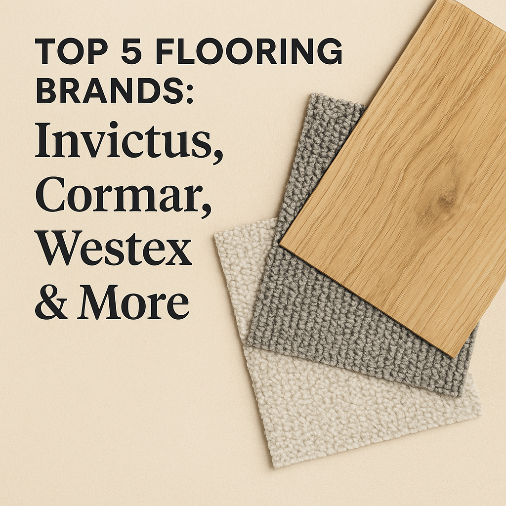 Showroom display featuring luxury carpets and LVT options from top UK flooring brands available in Ramsbottom and Norden